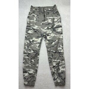 Shinestar Junior’s Gray Camo Cargo Jogger Pants Size L